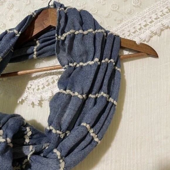 Conbipel Blue Fringe Scarf - Picture 2 of 15